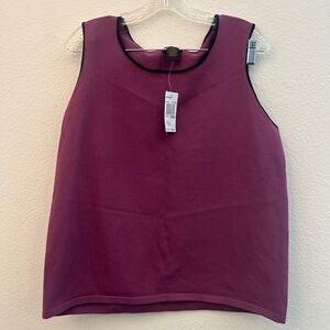 NWT Grace Dane Lewis Women's Purple and black Sleeveless Top Size 1X Stretch
